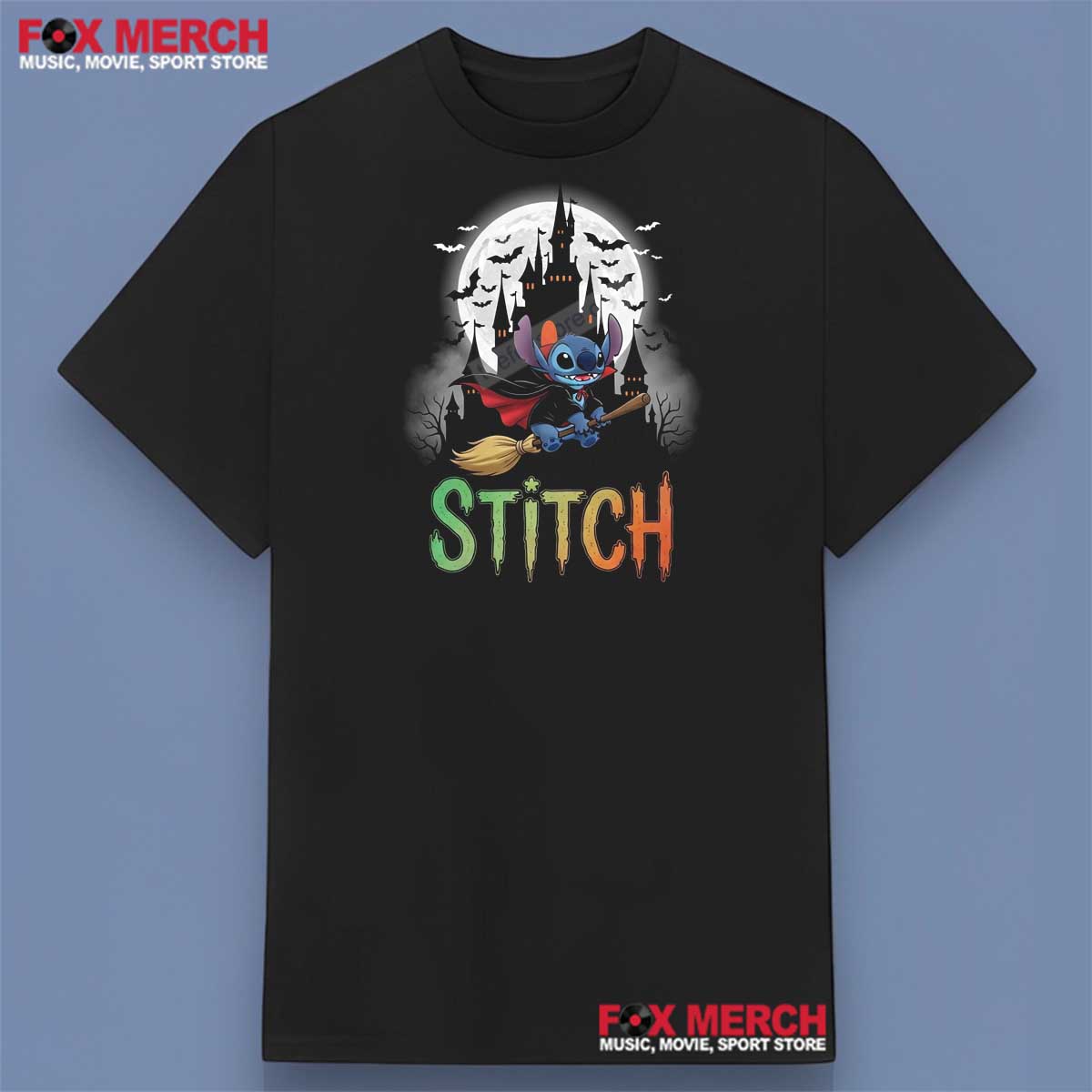 Stitch Disney Halloween Castle T-Shirt