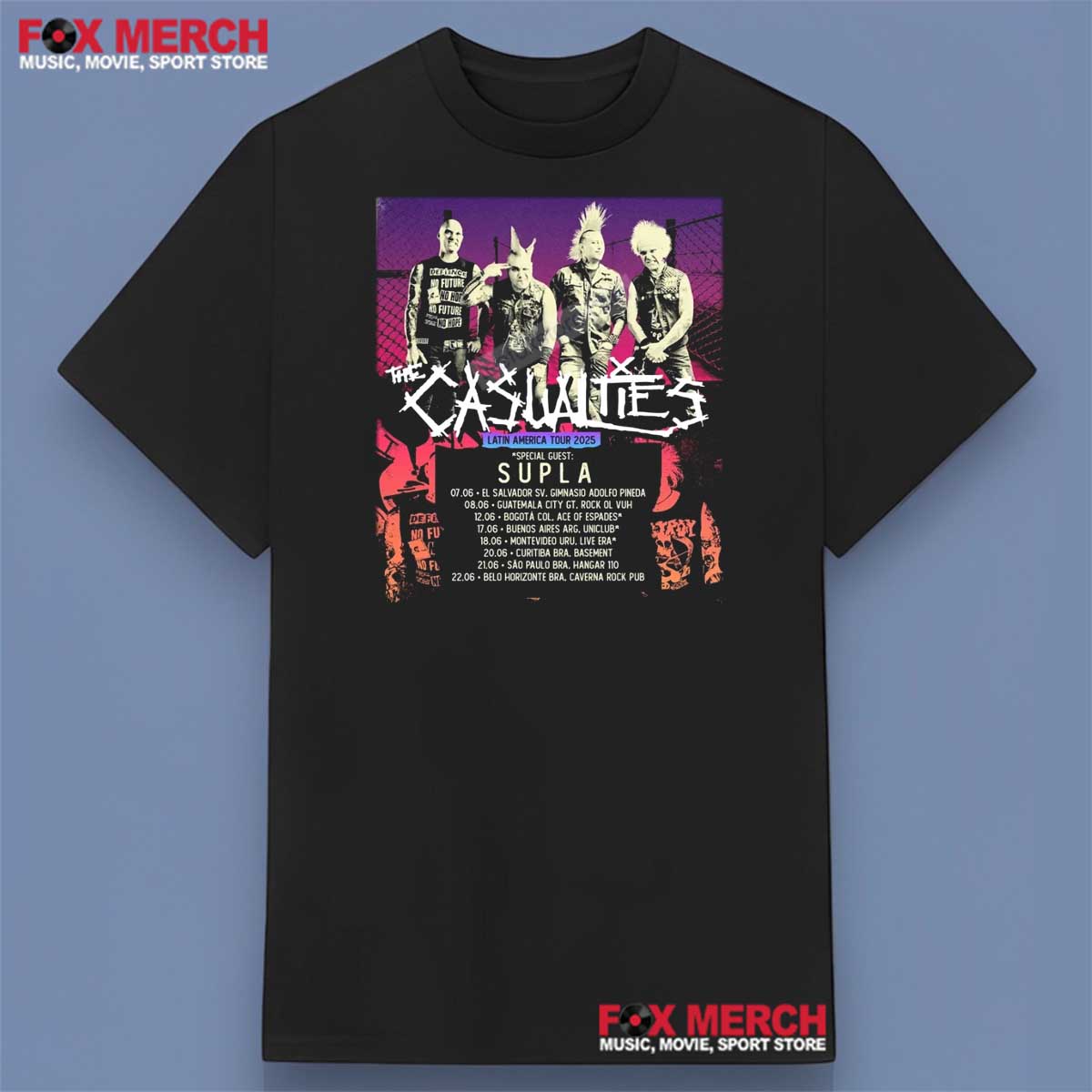 The Casualties Band Tour 2025 Concert Shirt