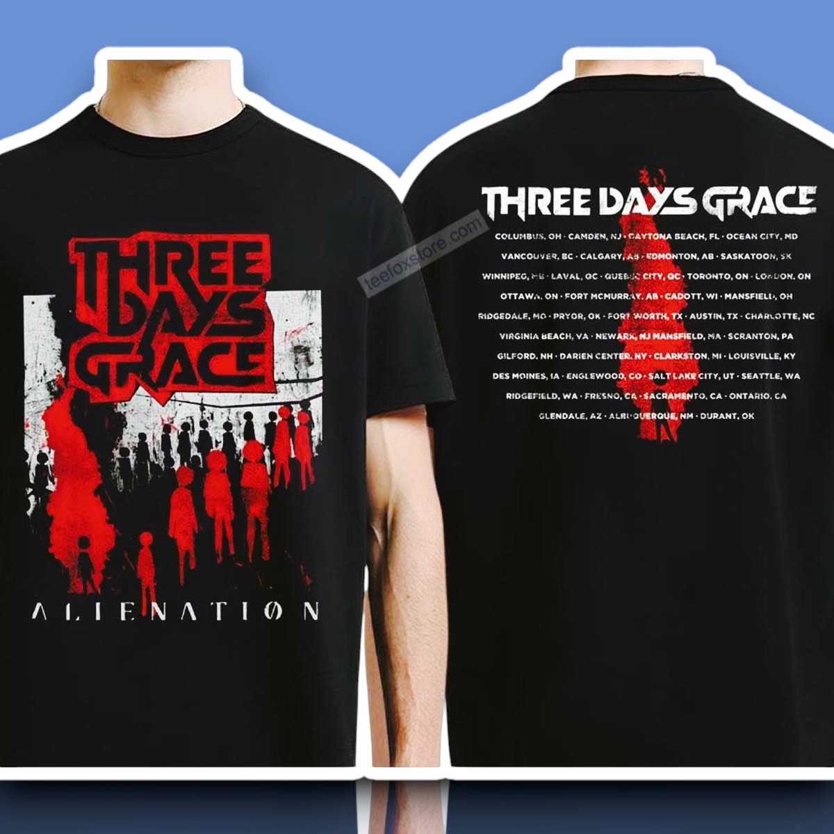 Three Days Grace Alienation Tour 2025 Unisex Shirt