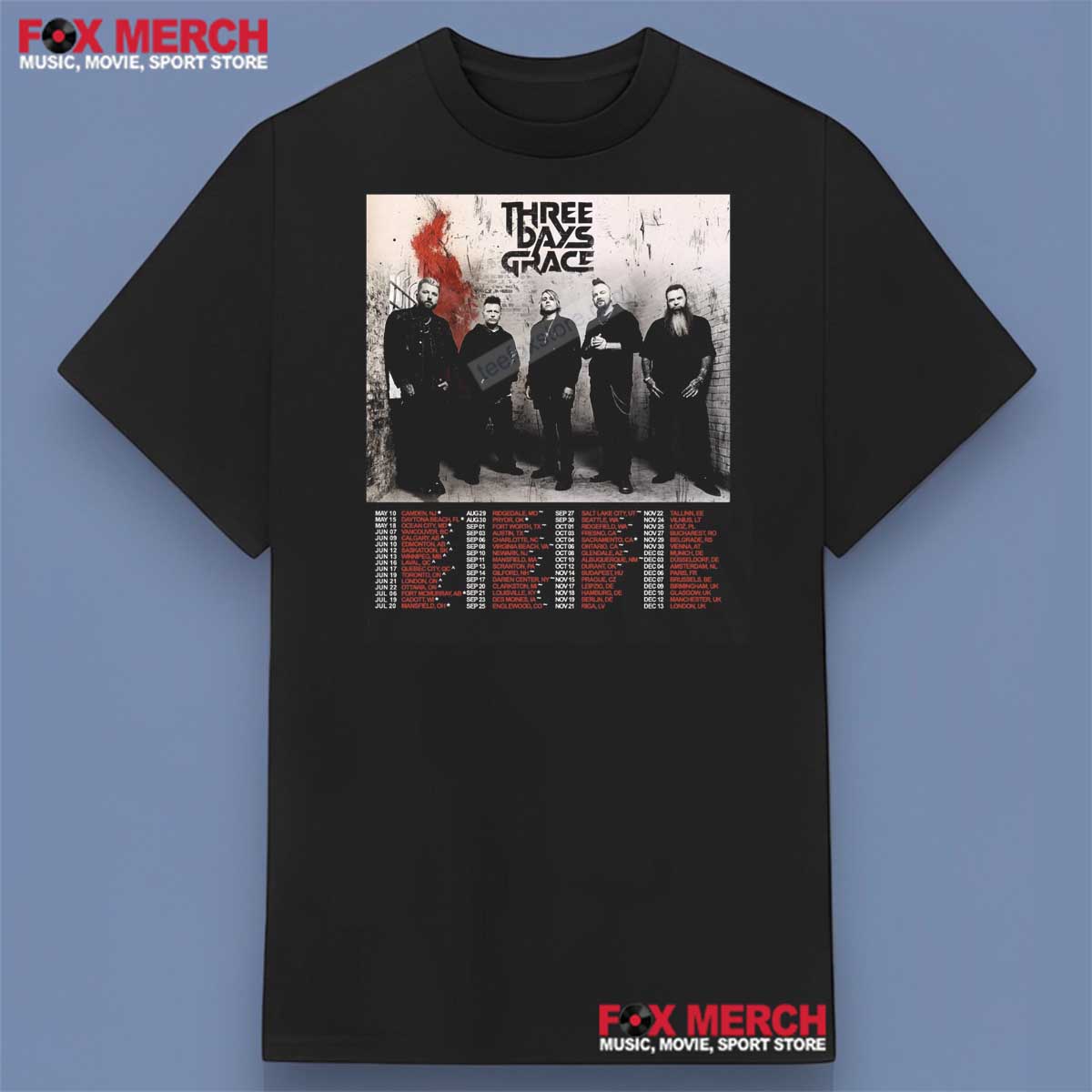 Three Days Grace Tour Dates 2025 Shirt